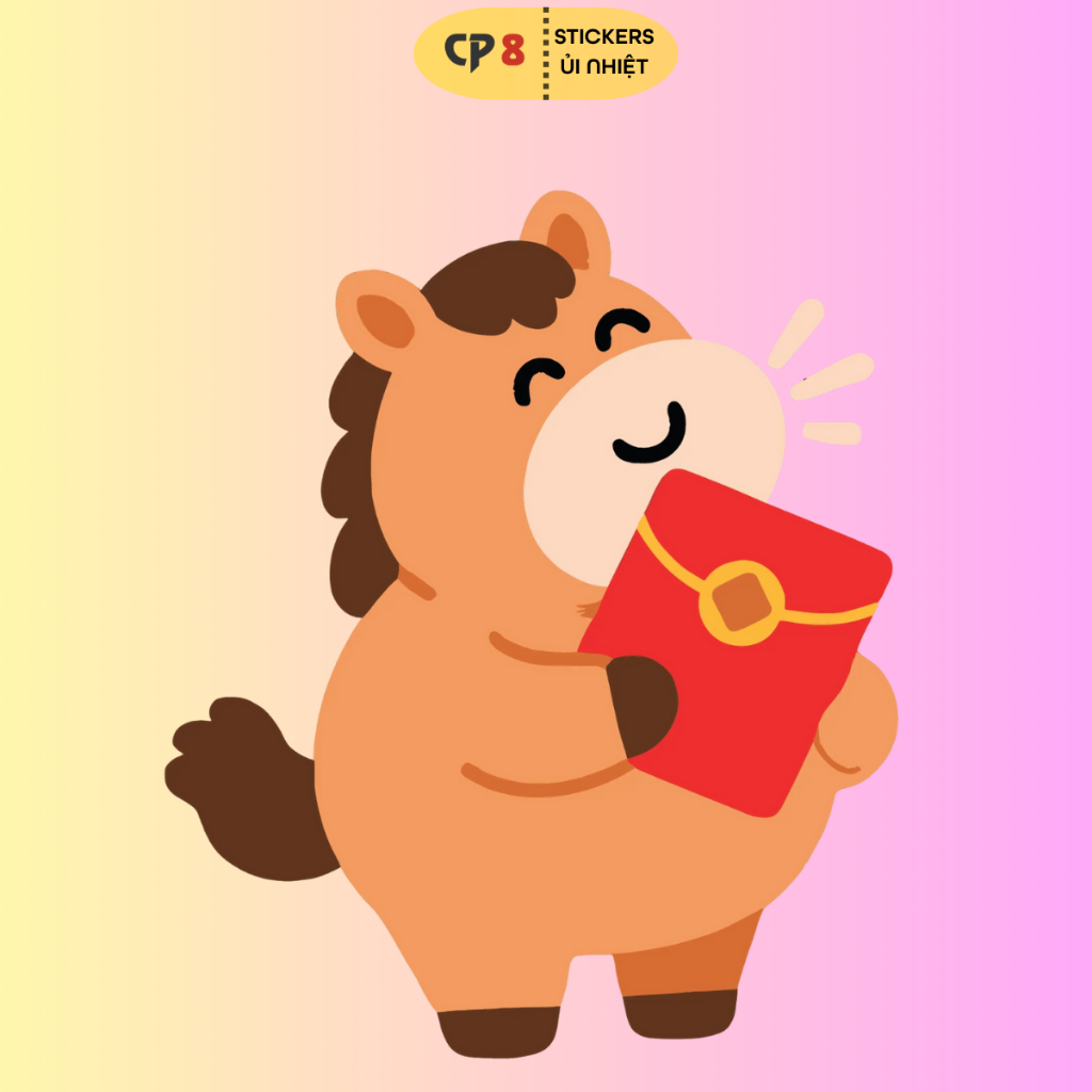 Bộ Hình In, Ủi Nhiệt Sticker Tết Bính Ngọ 2026 BST03 - CP8 PET Sticker
