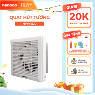 Quạt hút Nanoco gắn tường 1 chiều model NWV1520/ NWV2020/ NWV2520 (công suất 16W, 21W, 31W)
