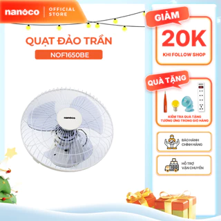 Quạt đảo cơ Nanoco model NOF1650 màu be/ghi (Công suất 47W, bạc đạn)