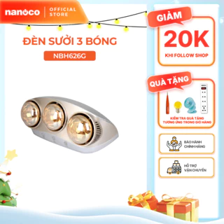 Đèn sưởi gắn tường 3 bóng 825W Nanoco model NBH641S/NBH650G/NBH626G
