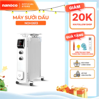 Máy sưởi dầu nút vặn Nanoco model NOH2613 ( Công suất 2600W, 3 mức độ nhiệt)