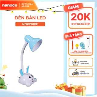 Đèn bàn Nanoco thiết kế hình thỏ dễ thương model NDKC01 (không bóng) + tặng kèm 1 bóng Led bulb đui E27- 5W