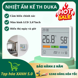 Nhiệt Ẩm Kế TH Duka Hiển Thị Ngày Giờ, Nhiệt Độ Môi Trường, Độ Ẩm Chính Xác, Bảo Hành 2 Năm
