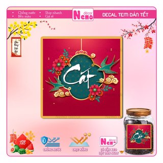 Tem Tết Phúc Lộc Cát An, Decal Dán Tết 2026, Tem Dán Tết Chúc Mừng Năm Mới Trang Trí Hộp Quà, Bánh, Kẹo, Mứt Ngày Tết.