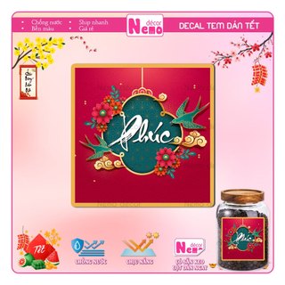 Tem Tết Phúc Lộc Cát An, Decal Dán Tết 2026, Tem Dán Tết Chúc Mừng Năm Mới Trang Trí Hộp Quà, Bánh, Kẹo, Mứt Ngày Tết.