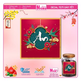 Tem Tết Phúc Lộc Cát An, Decal Dán Tết 2026, Tem Dán Tết Chúc Mừng Năm Mới Trang Trí Hộp Quà, Bánh, Kẹo, Mứt Ngày Tết.