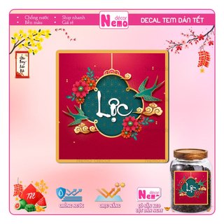 Tem Tết Phúc Lộc Cát An, Decal Dán Tết 2026, Tem Dán Tết Chúc Mừng Năm Mới Trang Trí Hộp Quà, Bánh, Kẹo, Mứt Ngày Tết.