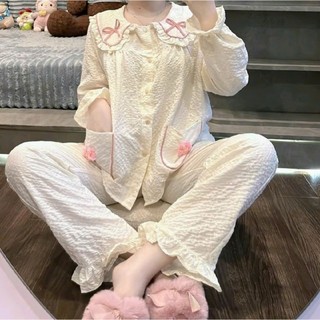 Bộ đũi dài cổ bèo nơ hoa túi mẫu mới