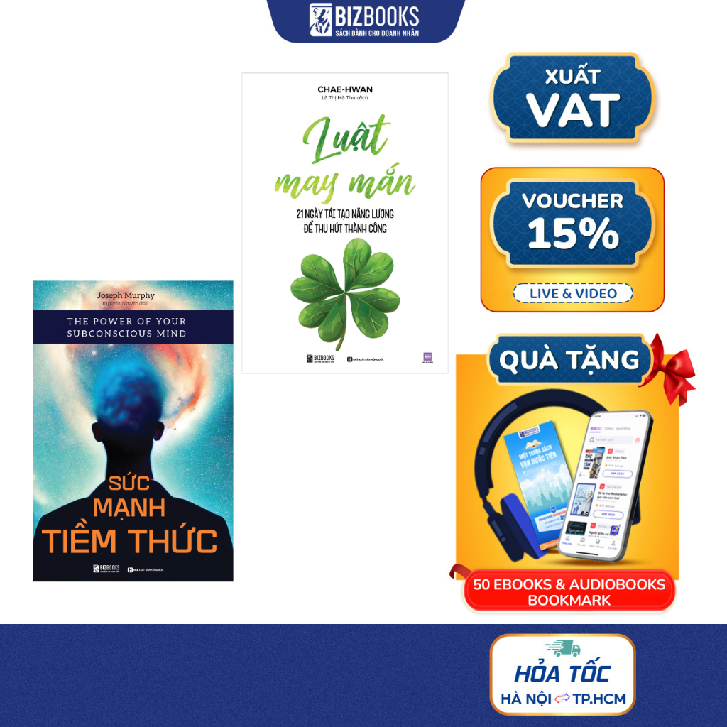 Bộ Sách Sức Mạnh Tiềm Thức Và  Luật May Mắn - Bizbooks