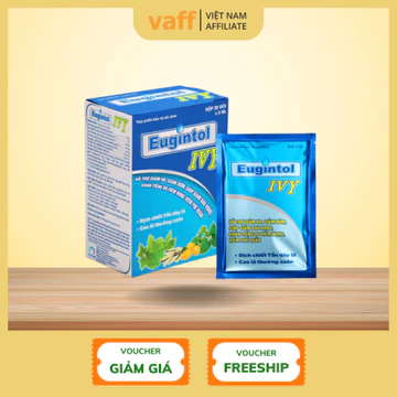 Eugintol Ivy Siro Thảo Dược Giảm Ho, Giảm Đờm, Hỗ Trợ Giảm Đau Họng, Khản Tiếng, Hộp/ 20 Gói 5ml
