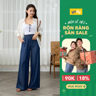 Quần Jeans Giấy Chun Eo Buộc Dây Sợi thân thiện môi trường TRA - WCJE25S073