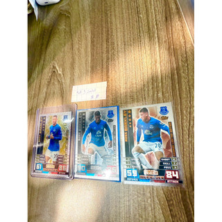 Bộ 3 Thẻ Cầu Thủ Bóng Đá Ross Barkley Everton Vàng Bạc Đồng Match Attax Ross Barkley Limited Everton 2014/15 14/