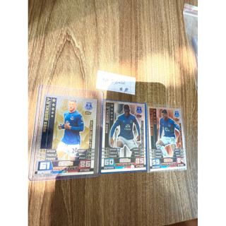 Bộ 3 Thẻ Cầu Thủ Bóng Đá Ross Barkley Everton Vàng Bạc Đồng Match Attax Ross Barkley Limited Everton 2014/15 14/