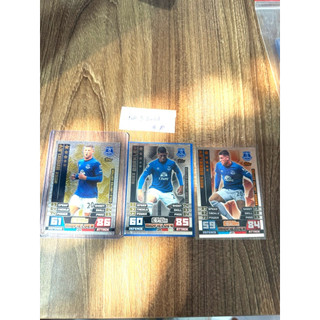 Bộ 3 Thẻ Cầu Thủ Bóng Đá Ross Barkley Everton Vàng Bạc Đồng Match Attax Ross Barkley Limited Everton 2014/15 14/