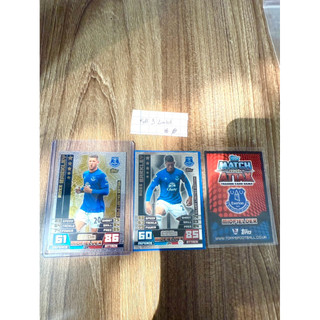 Bộ 3 Thẻ Cầu Thủ Bóng Đá Ross Barkley Everton Vàng Bạc Đồng Match Attax Ross Barkley Limited Everton 2014/15 14/