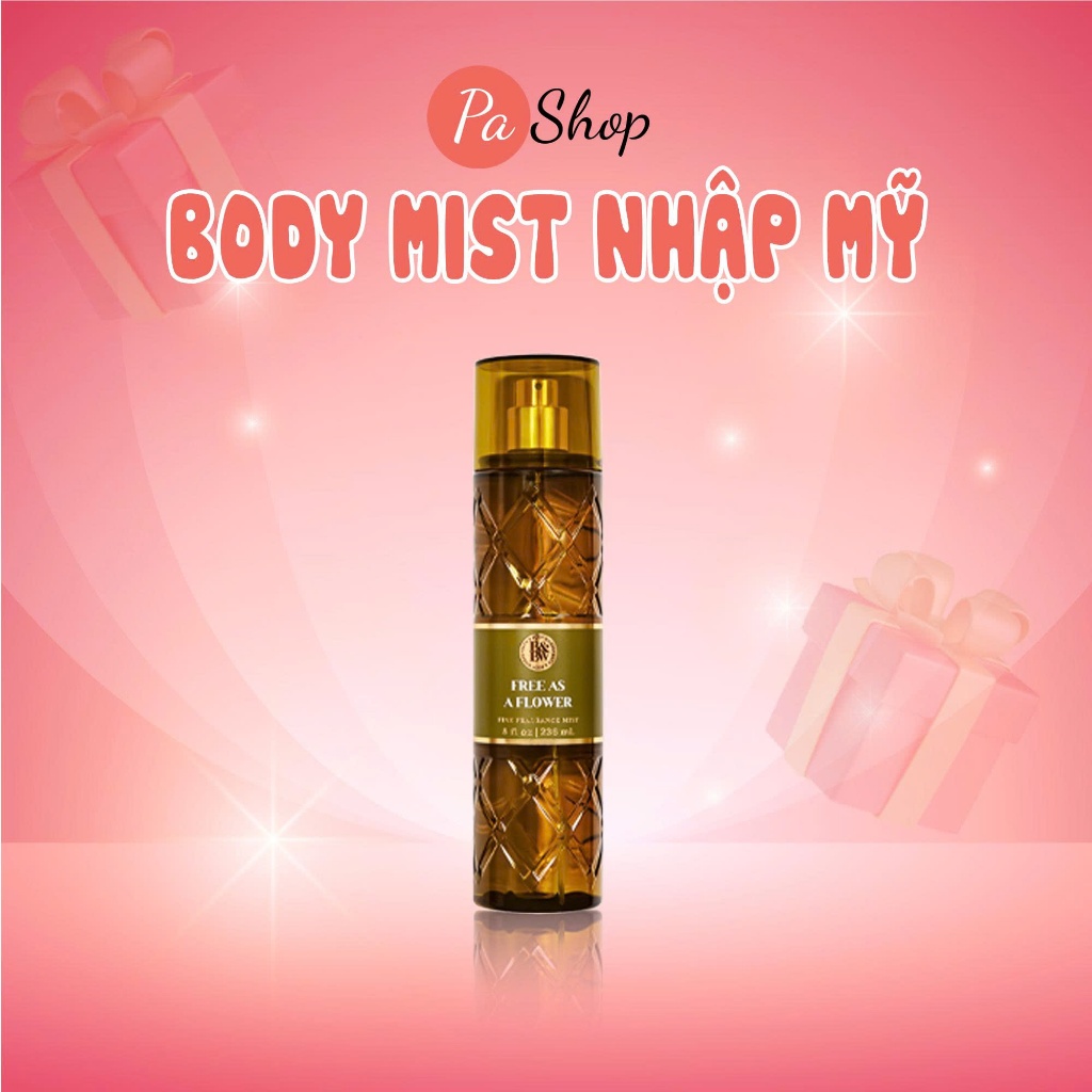 Body mist Free as a Flower xịt thơm toàn thân | Shopee Việt Nam