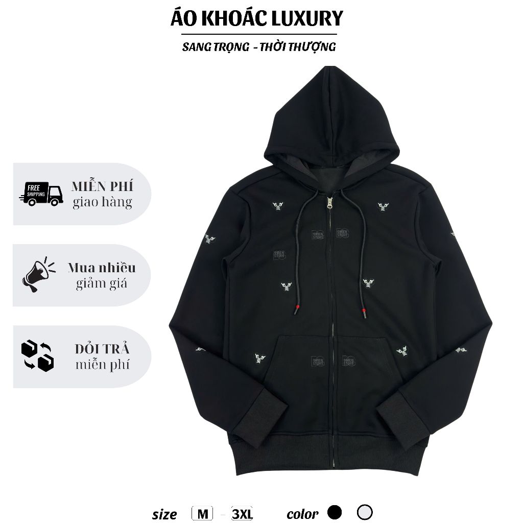Áo Khoác Nam Boy Phố Thêu ĐÊ GỜ Sang Trọng Chất Nỉ Cao Cấp Thoáng Mát 027