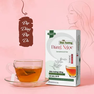 Trà túi lọc Đàn Hương Dáng Ngọc - Hộp 50 túi lọc - Hỗ trợ Đẹp Dáng, Đẹp Da, Ngủ Ngon - Lá Đàn Hương, Lá Ổi, Lá Sen