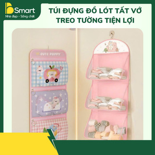 Túi Treo Tường Đựng Đồ Lót Tất Đa Năng Vải Canvas Chống Thấm Thiết Kế Treo Tủ, Treo Tường Gọn Gàng