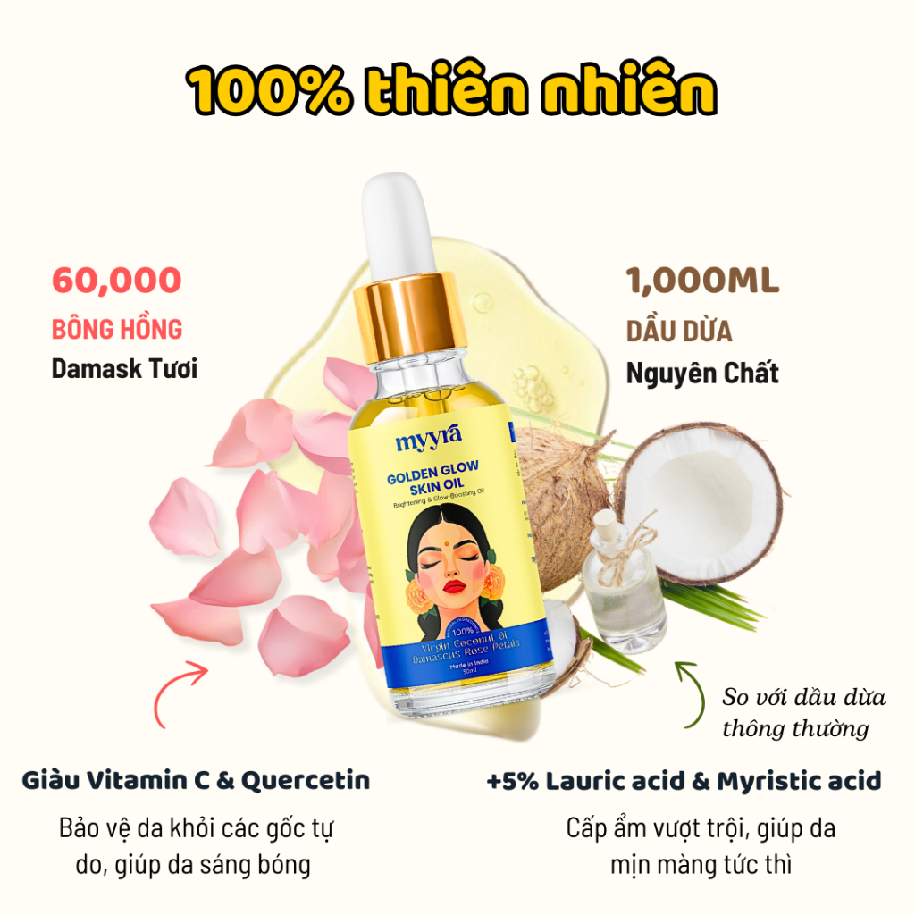 Dầu Dưỡng Trắng Mịn Da Toàn Thân Hương Hoa Hồng, Giúp Da Mềm Mịn, Giảm Thâm Dưỡng Sáng Hồng Da