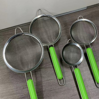 Rây Lọc Inox Siêu Mịn Có Quai Đỡ Cán Cách Nhiệt Chắc Chắn, Lọc Bột & Thực Phẩm Siêu Nhanh