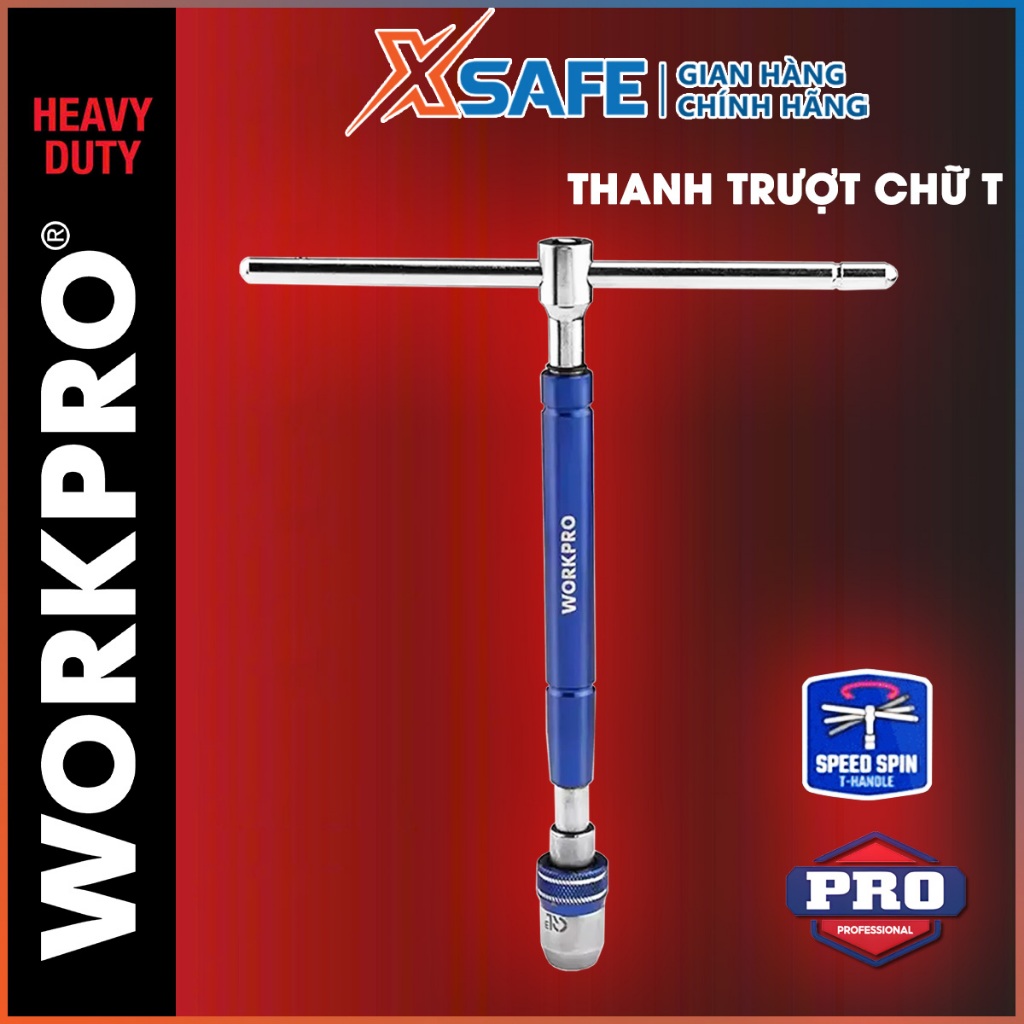Thanh trượt chữ T Workpro - WP275016 kích thước 1/4 inch, thân thép CR ...