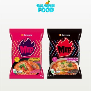 [MỚI] Mì Samyang Mep mì Gà tiêu đen/ Tôm tỏi nướng - Mì nước - Lốc 4 Gói/ 80g