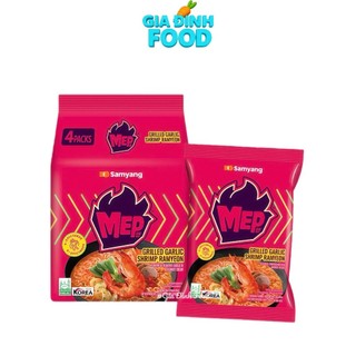 [MỚI] Mì Samyang Mep mì Gà tiêu đen/ Tôm tỏi nướng - Mì nước - Lốc 4 Gói/ 80g