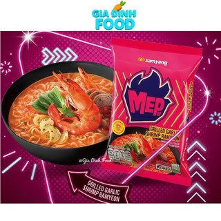 [MỚI] Mì Samyang Mep mì Gà tiêu đen/ Tôm tỏi nướng - Mì nước - Lốc 4 Gói/ 80g