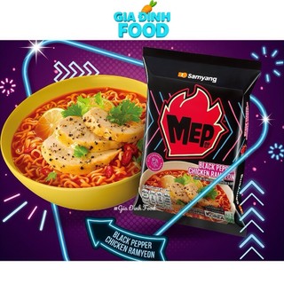 [MỚI] Mì Samyang Mep mì Gà tiêu đen/ Tôm tỏi nướng - Mì nước - Lốc 4 Gói/ 80g