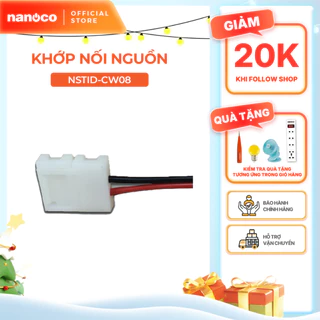 Khớp nối nguồn Nanoco (dây nguồn 15cm) cho đèn LED dây dán trong nhà model: NSTID-CW08/ NSTID-CW10