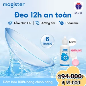 Magister kính áp tròng set rõ ràng Lens 6 thángTặng kèm dung dịch chăm sóc lens 120ml