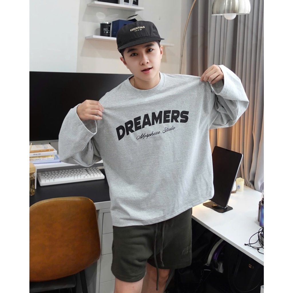 Áo Thun Tay Dài Dreamers form boxy vải thun cotton dày dặn form rộng thoáng mát, năng động,trẻ trung