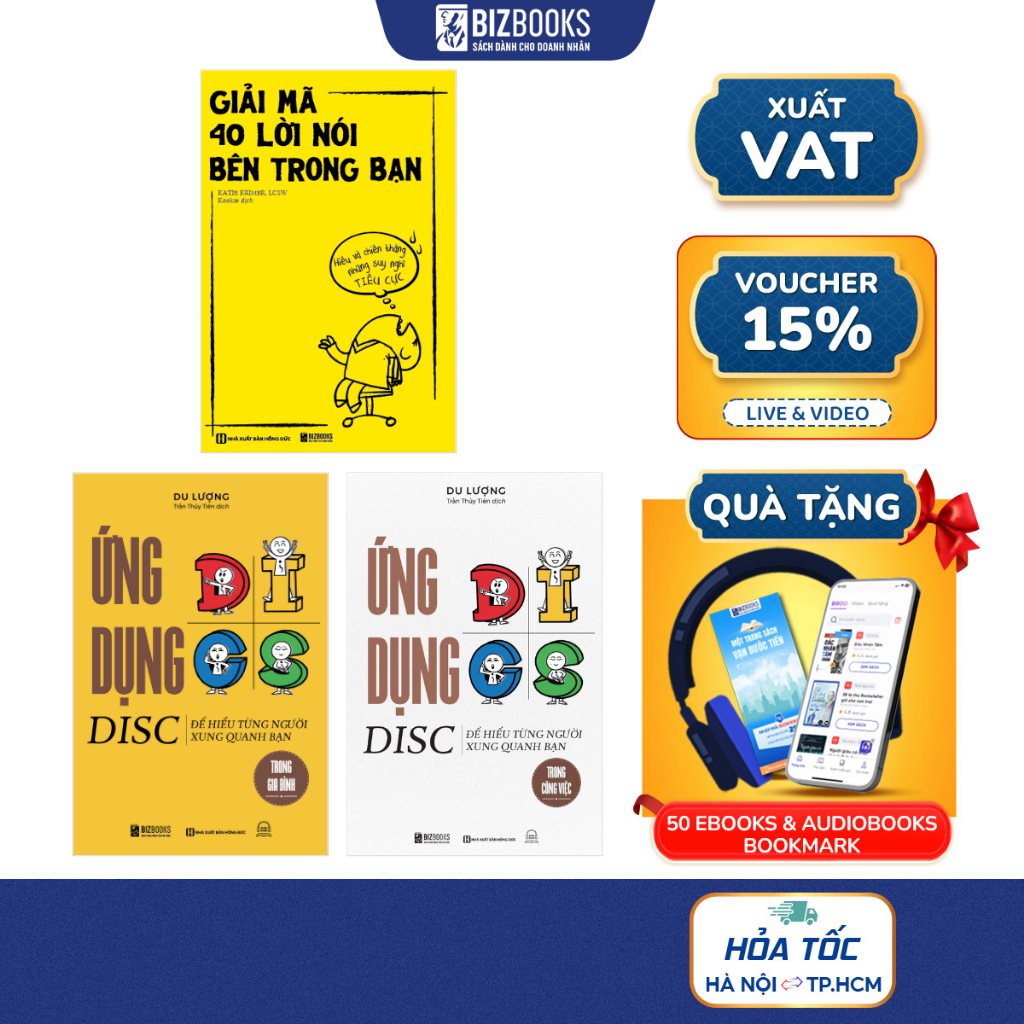 Combo 2 Cuốn Sách Ứng Dụng Disc: Để Hiểu Từng Người Xung Quanh-Gia Đình Và Trong Công Việc, Giải Mã 40 Lời Nói Bên Trong