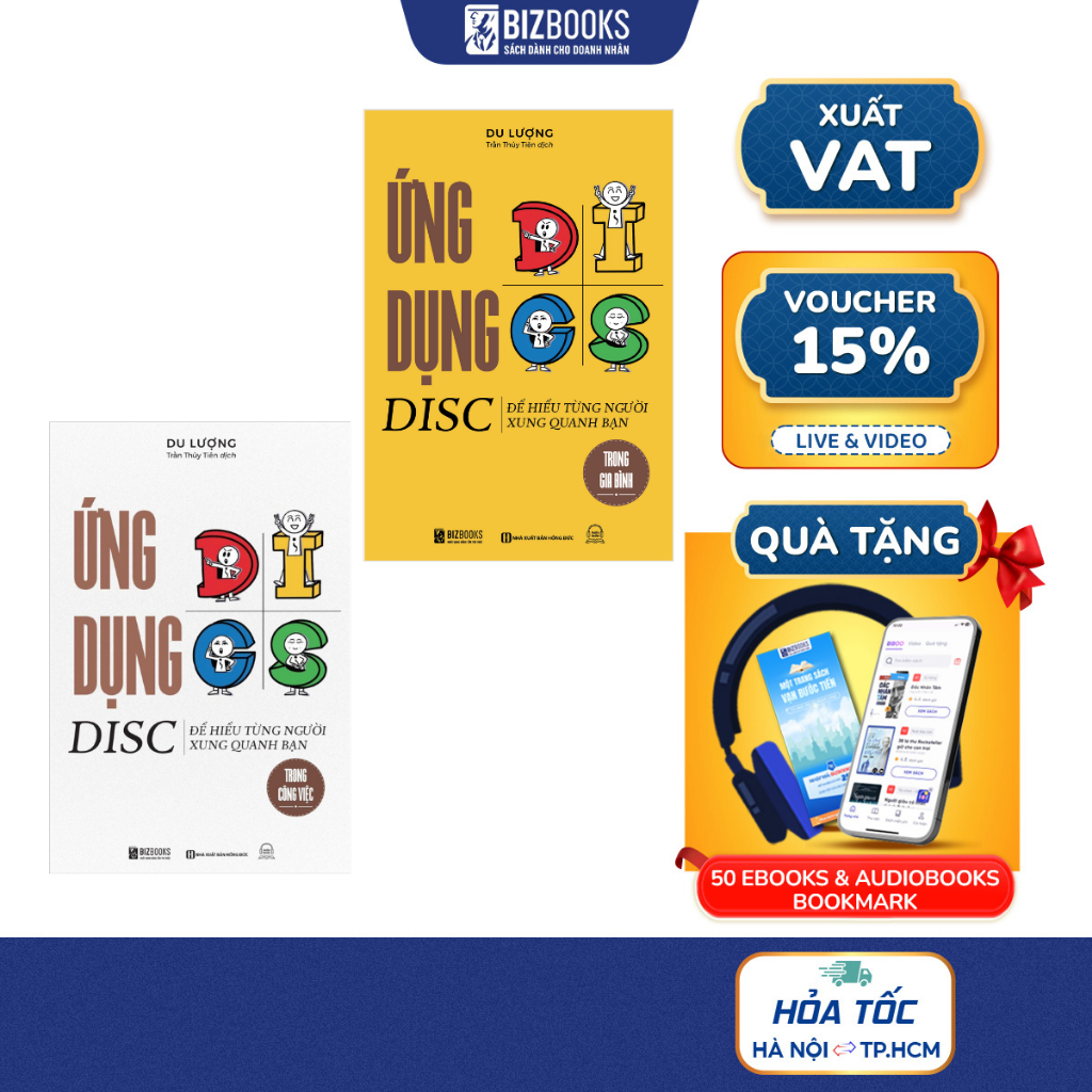Combo Sách Nhìn Người Chuẩn Xác: Ứng dụng DISC Để Hiểu Những Người Xung Quanh Trong Công Việc + Trong Gia Đình - Bizbook