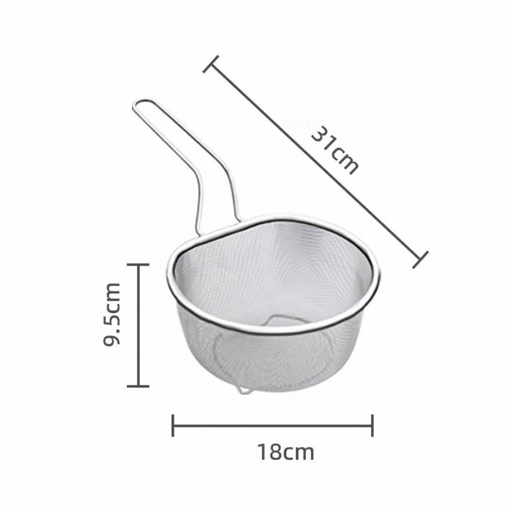 Rổ Lọc Có Tay Cầm Để Chiên Và Nấu Ăn Chất Liệu Thép Không Gỉ