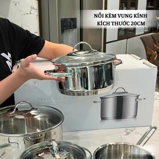 Bộ Nồi WMF Provence Plus 4 Món Thép Không Gỉ, Dễ Dàng Vệ Sinh, hấp thụ Nhiệt nhanh GermanySnT HCM 70043