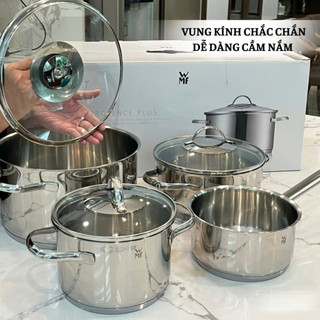 Bộ Nồi WMF Provence Plus 4 Món Thép Không Gỉ, Dễ Dàng Vệ Sinh, hấp thụ Nhiệt nhanh GermanySnT HCM 70043