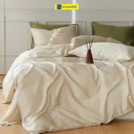 Bộ Chăn Ga Gối 5 Món Lụa Tencel Cotton Trơn HỆ THỐNG NỆM - Vỏ Chăn Ga Gối Đệm Trải Giường Mùa Thu Mềm Mịn Cao Cấp — ảnh 7