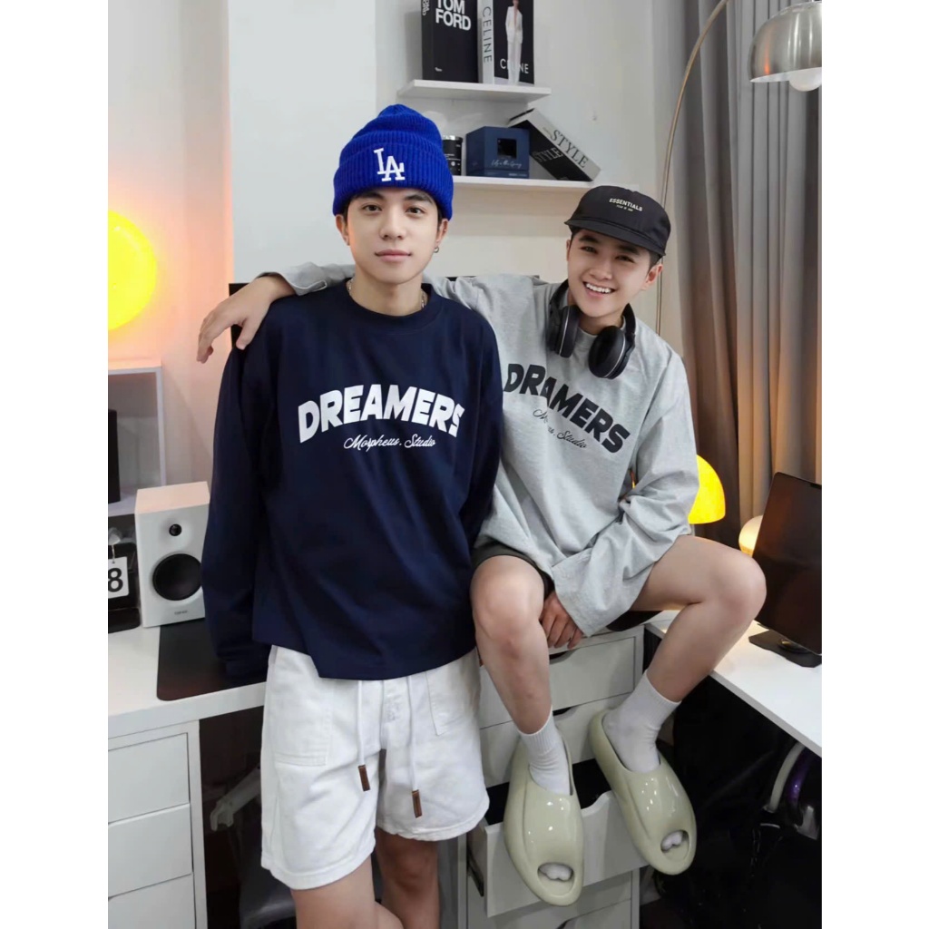 Áo Thun Tay Dài Dreamers form boxy vải thun cotton dày dặn form rộng thoáng mát, năng động,trẻ trung