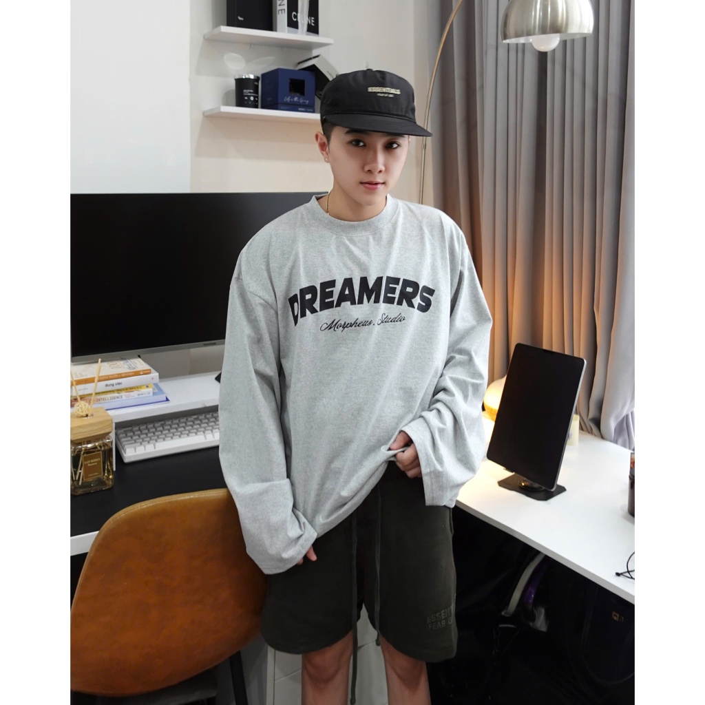 Áo Thun Tay Dài Dreamers form boxy vải thun cotton dày dặn form rộng thoáng mát, năng động,trẻ trung