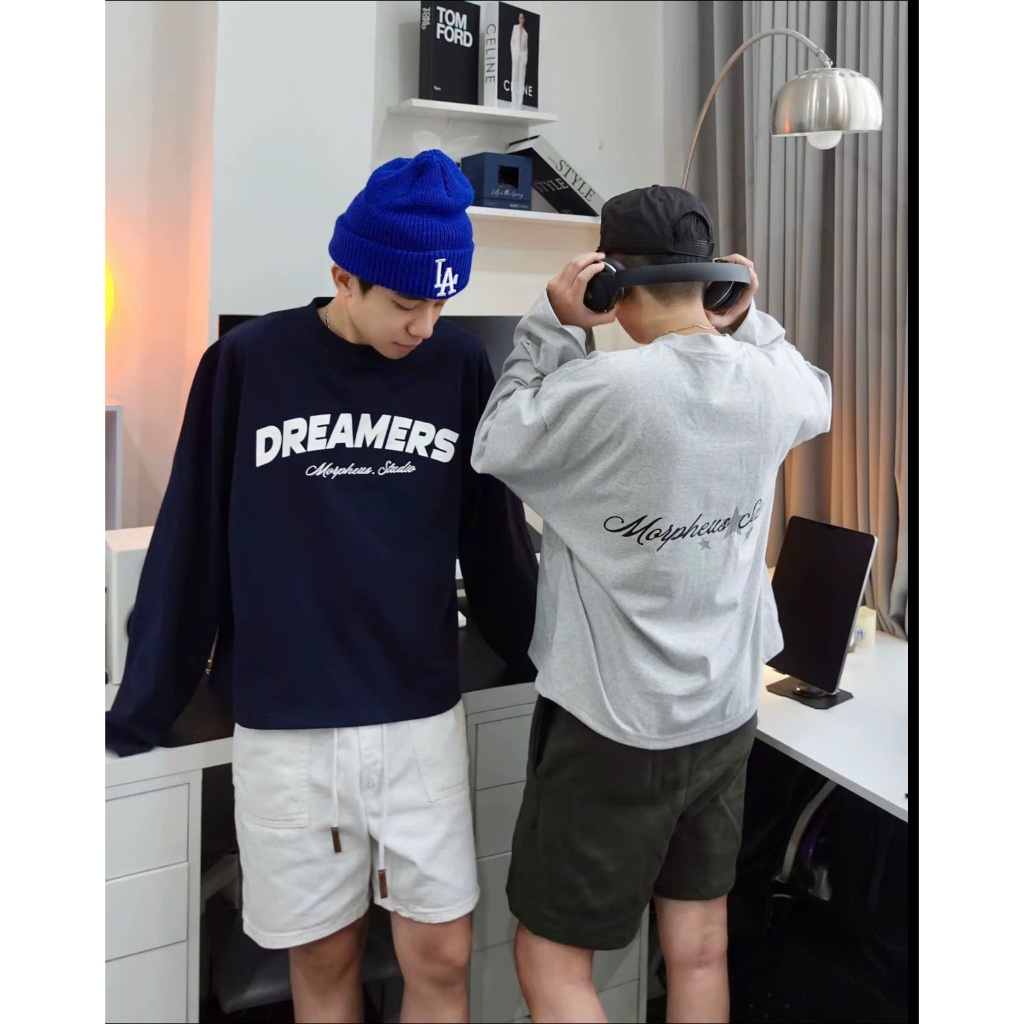 Áo Thun Tay Dài Dreamers form boxy vải thun cotton dày dặn form rộng thoáng mát, năng động,trẻ trung