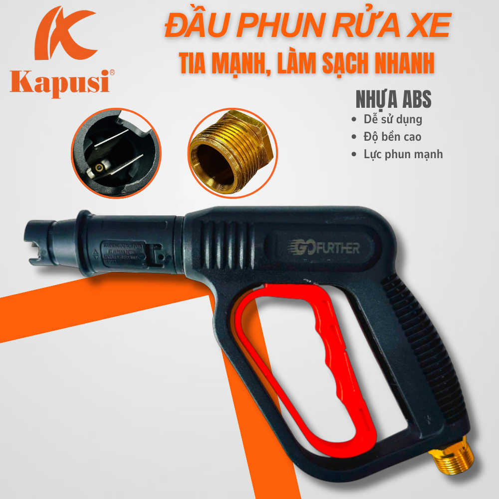 VÒI RỬA XE GOFUTHER – TƯƠNG THÍCH NHIỀU LOẠI MÁY RỬA – CHẤT LIỆU BỀN – DỄ LẮP ĐẶT
