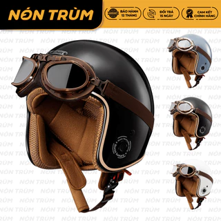 Mũ bảo hiểm 3/4 RONA R8 kèm kính phi công cao cấp chính hãng, freeship, bảo hành 12 tháng