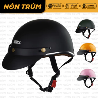 Mũ bảo hiểm nửa đầu RONA hali viền bạc cao cấp, bảo hành 12 tháng chính hãng tặng túi vải Nón Trùm