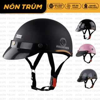 Mũ bảo hiểm nửa đầu RONA haly luxury đi xe máy cho nam và nữ chính hãng tặng kèm túi vải Nón Trùm