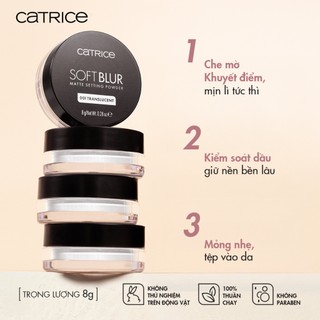Phấn Phủ Bột Catrice Soft Blur Matte Setting Powder Phấn Mịn Mỏng Nhẹ Kiềm Dầu 8g - Bebeau
