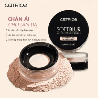 Phấn Phủ Bột Catrice Soft Blur Matte Setting Powder Phấn Mịn Mỏng Nhẹ Kiềm Dầu 8g - Bebeau