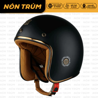 Mũ bảo hiểm 3/4 Royal M20C đen nhám đi xe máy size L XL XXL chính hãng tại Nón Trùm