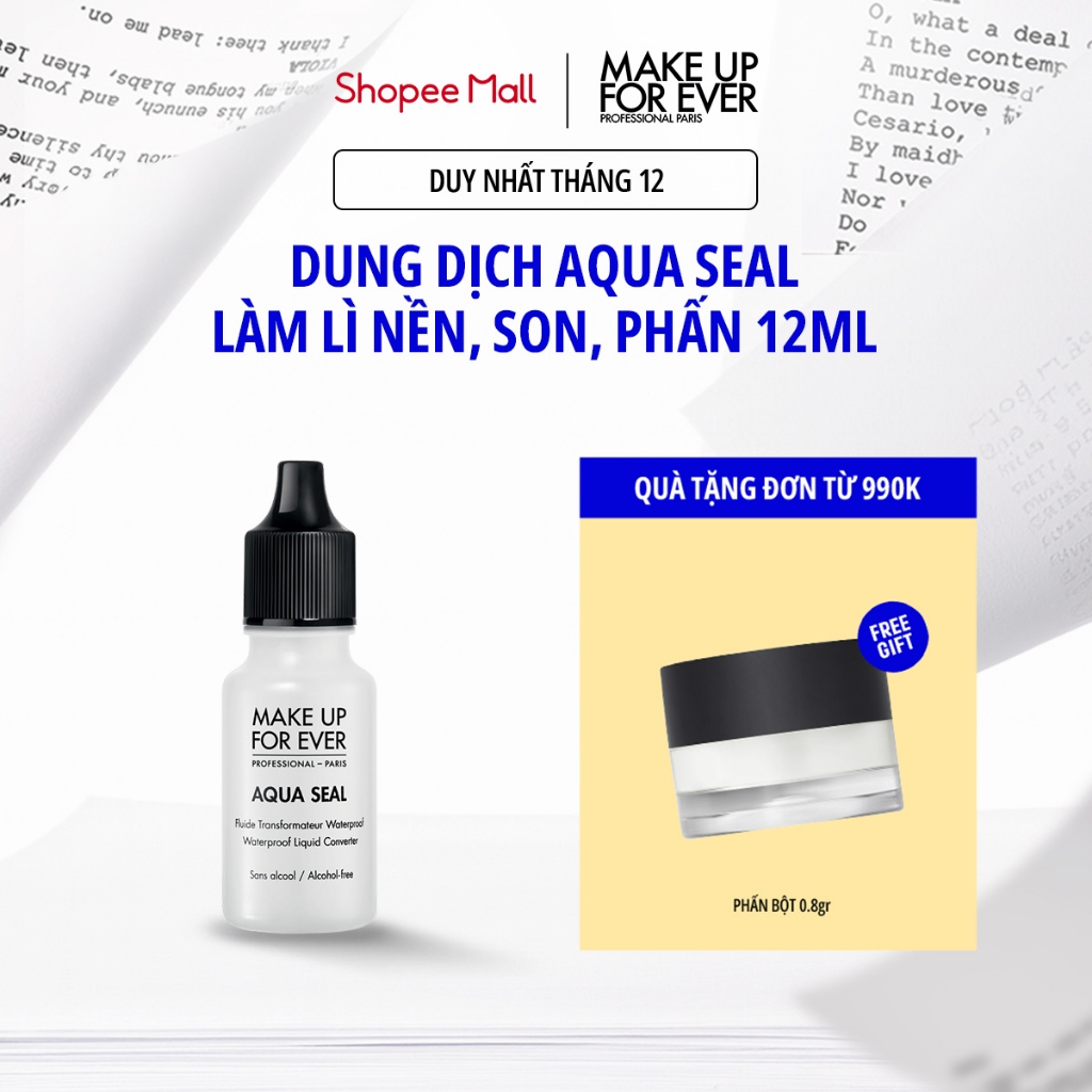 Dung dịch AQUA SEAL làm lì nền, son, phấn 12ml Make Up For Ever